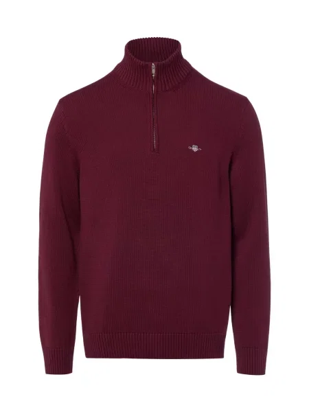 Gant Sweter Bordowy czerwony