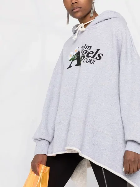 Poncho Palm Angels cu autograf cu cordon gri