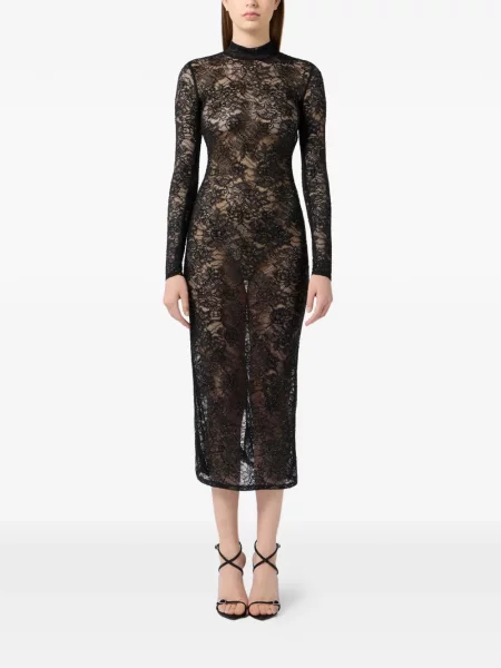 Rochie midi Philipp Plein din dantelă negru