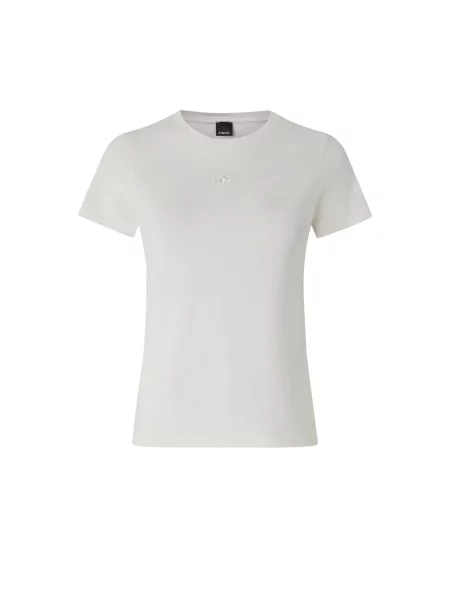 PINKO Tričko PINKO BUSSOLOTTO T-SHIRT JERSEY T-SHIRT' bílá