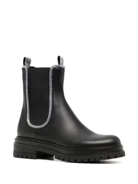 Cizme scurte Gianvito Rossi de cristal negru
