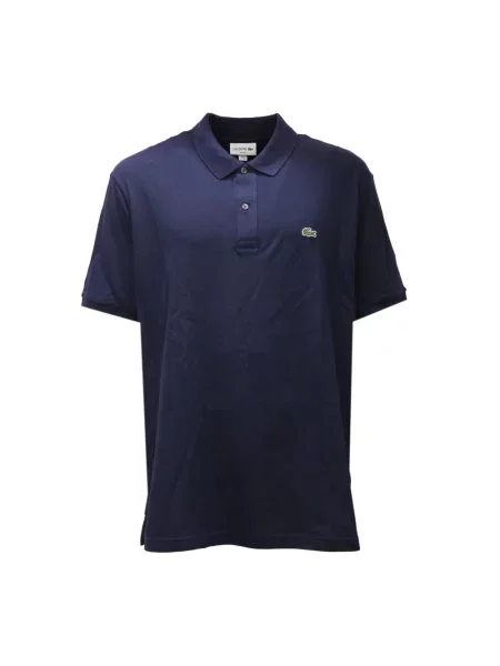 Koszulka polo o kroju slim fit z czystej bawełny Lacoste niebieska