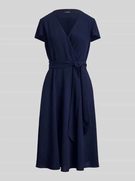 Lauren Ralph Lauren sukienka kopertowa granatowa