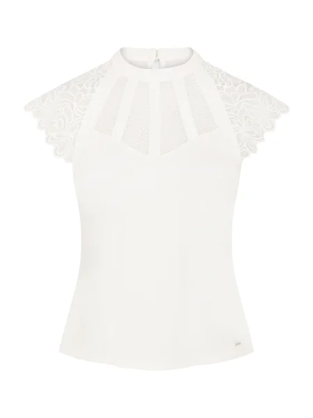Блуза Morgan с дантела бяло