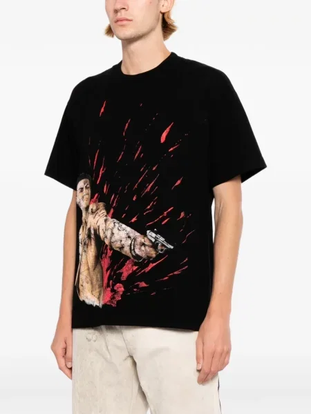 Tricou Warren Lotas cu imagine negru