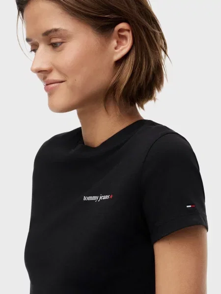 Футболка Tommy Jeans с лого черная