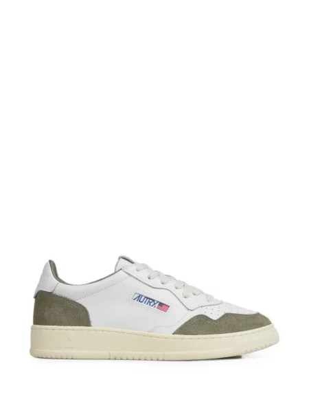 Sneakerși Autry din piele de căprioară alb