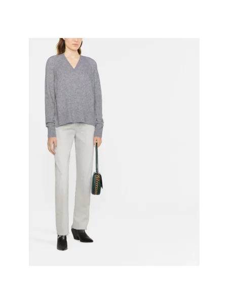 Jedwabny sweter Lorena Antoniazzi szary