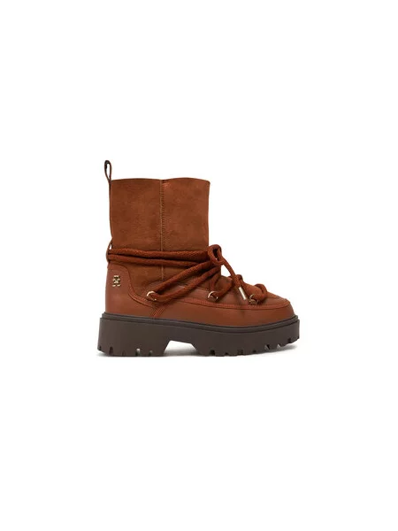 Kozačky Tommy Hilfiger hnědé