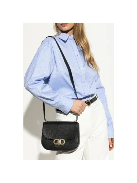 Torebka crossbody Ferragamo skórzana czarna