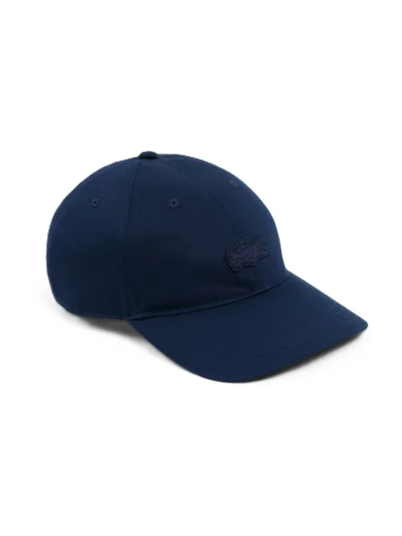 Czapka z daszkiem Lacoste Cotton Twill granatowa niebieska
