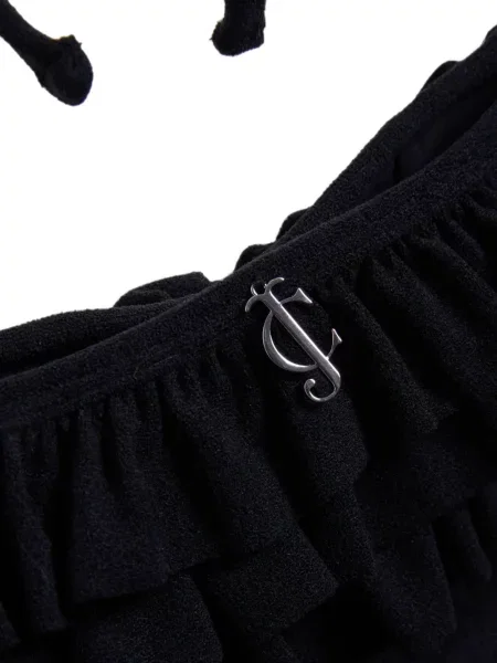 Bikini Juicy Couture cu volane negru