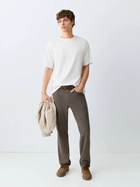 Dżinsy regular fit Teen 36 MANGO TEEN brązowy