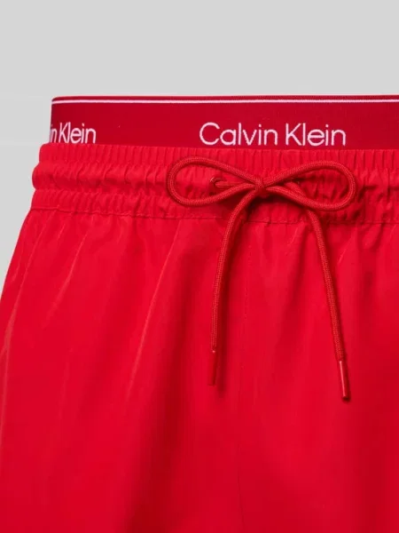 Szorty o kroju regular fit z wbudowanymi figami Calvin Klein Underwear czerwone