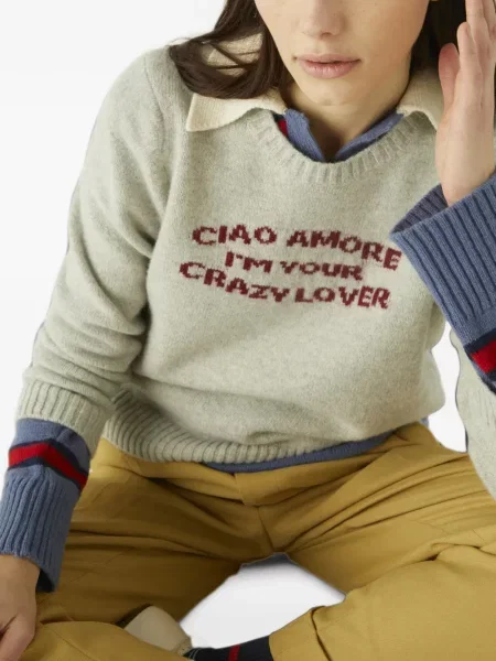Pulover Giada Benincasa din jacard gri