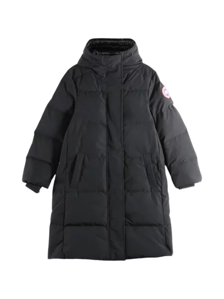 Palton Canada Goose cu glugă negru