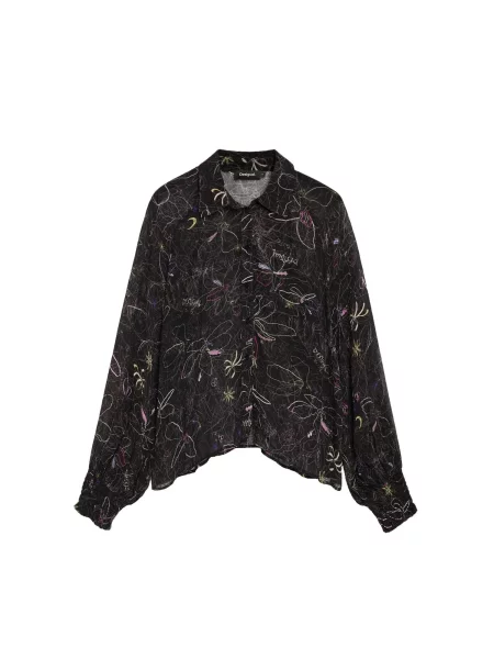 Desigual Bluză galben deschis / rosé negru