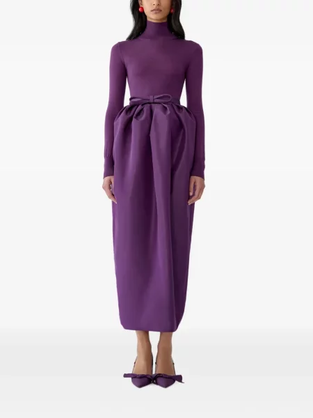 Fusta maxi Carolina Herrera cu funde violet