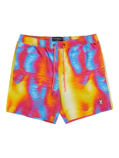 Spodní díl plavek Psycho Bunny s potiskem červený