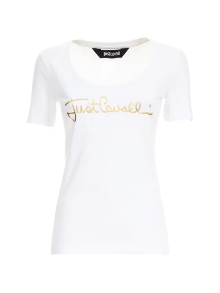 Tricou Just Cavalli scurt alb
