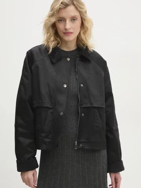 Яке Answear Lab преходен модел с уголемена кройка черно