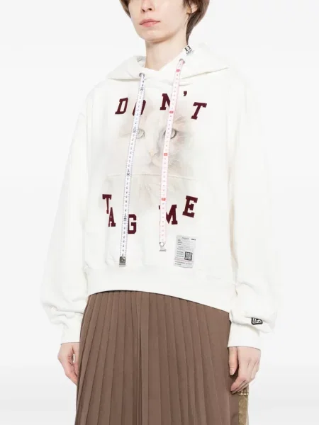 Hoodie Maison Mihara Yasuhiro με σχέδιο με κορδόνι λευκό