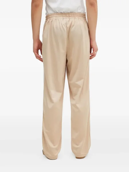 Pantaloni palazzo Adidas cu dungi plisat cu imagine albastru