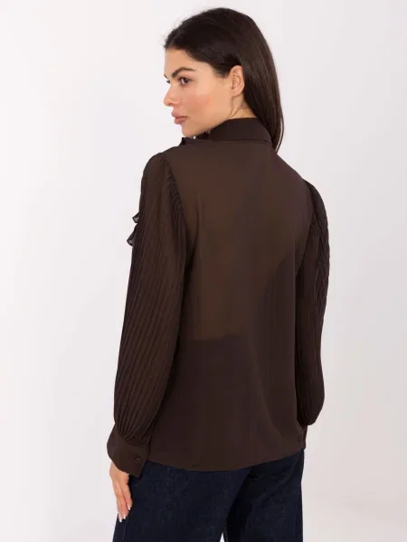 Bluza Italy Moda s volanima plava