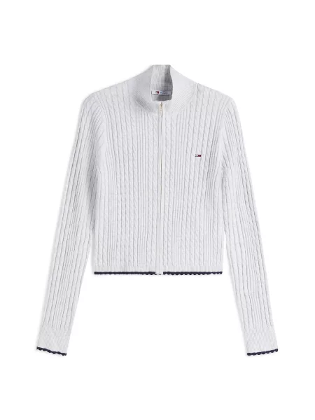 Tommy Jeans Geacă tricotată gri negru
