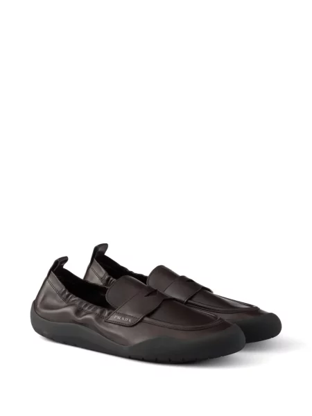 Pantofi loafer Prada din piele maro