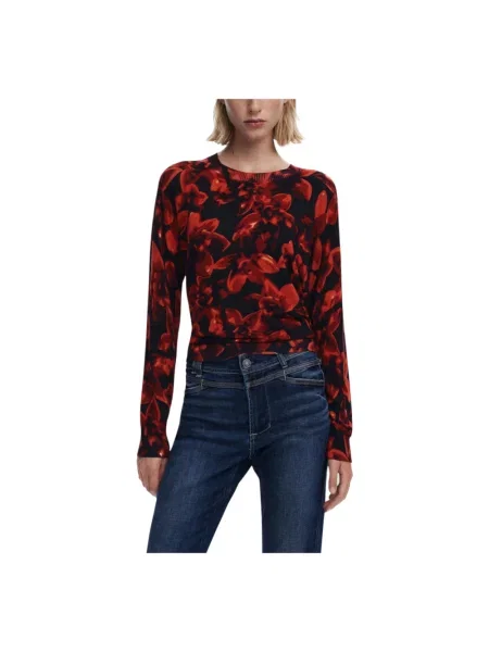 Sweter Desigual czerwony