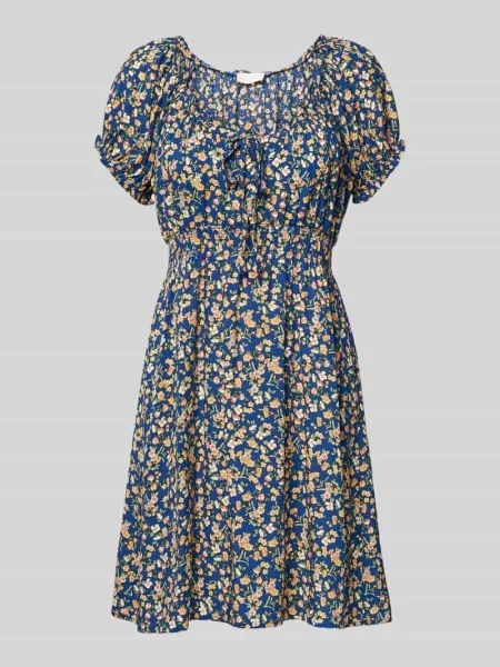 Sukienka mini z dekoltem w łódkę Apricot granatowa