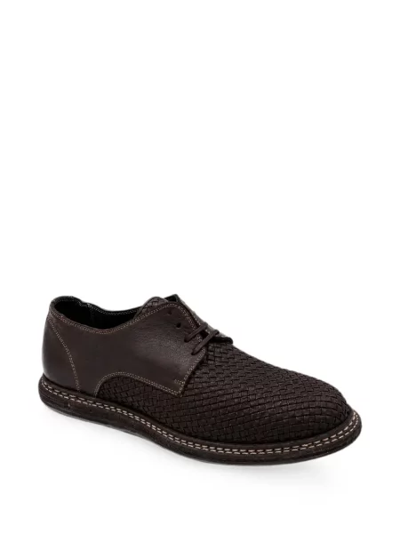 Pantofi derby Guidi din piele maro