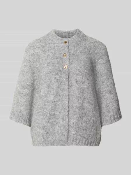 Kardigan o kroju relaxed fit z dodatkiem wełny model Benutta' Neo Noir
