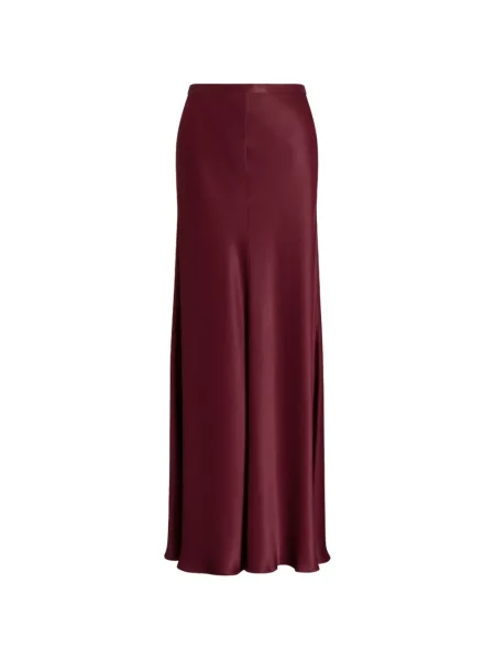 Fusta maxi Alberta Ferretti din satin roșu