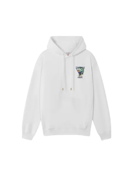 Bluza z kapturem Casablanca z kapturem do tenisa biała
