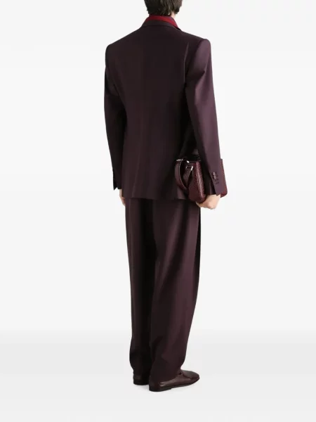 Pantaloni Dolce & Gabbana de lână maro