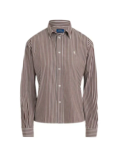 Cămașă Polo Ralph Lauren cu broderie maro