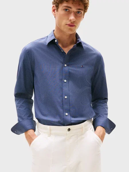 Картата сорочка Tommy Hilfiger синя