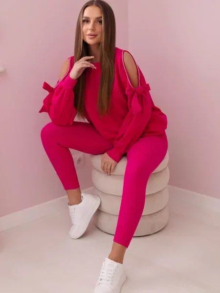 Bluza Kesi z kokardką czerwona