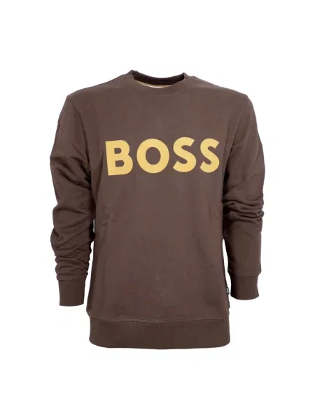 Bluza Hugo Boss z nadrukiem brązowa