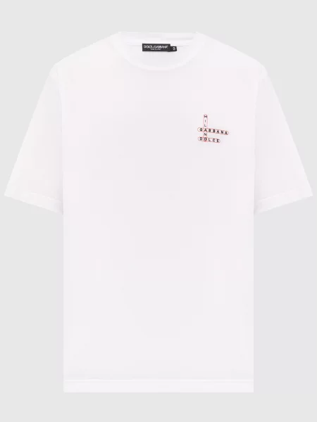 Футболка Crossword з принтом логотипа Dolce&gabbana біла