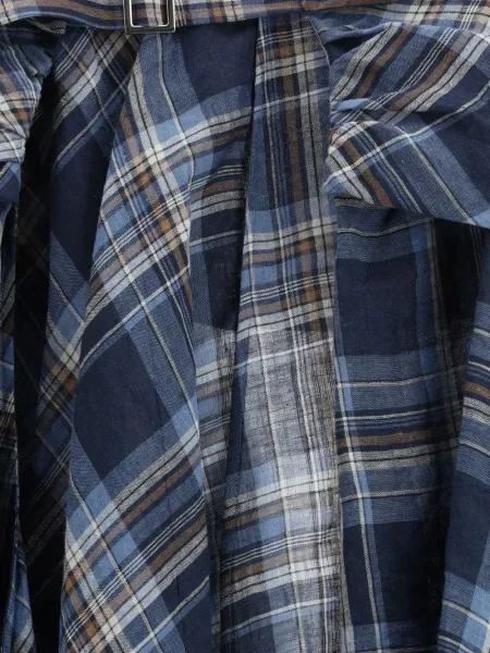 Spódnica Marbell w kratkę asymetryczna niebieska