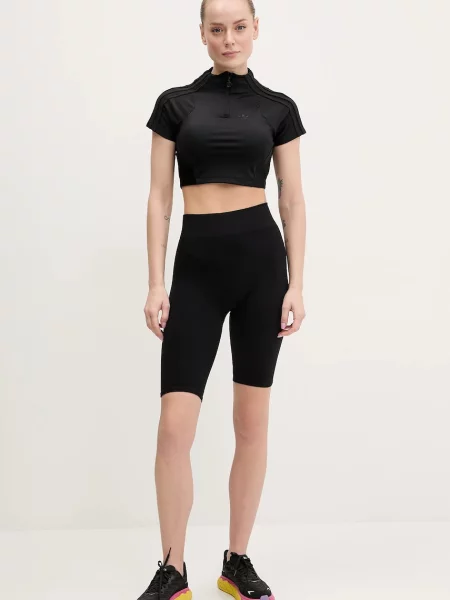 Kratka majica adidas Originals Up Crop Top črna
