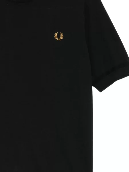 Πλεκτή μπλούζα Fred Perry με κέντημα μαύρο