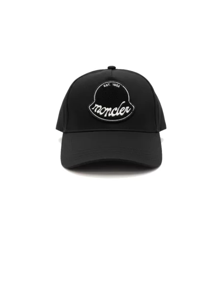 Czapka z daszkiem Moncler z logo czarna