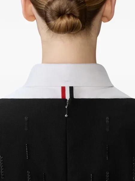 Мини рокля Thom Browne черно