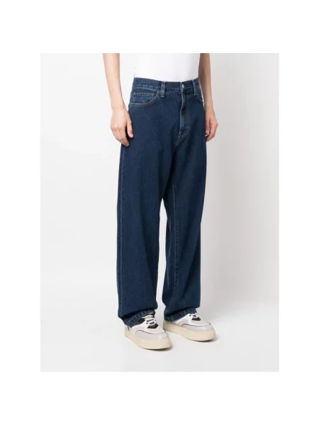 Spodnie Carhartt Wip retro z kamieniami niebieskie