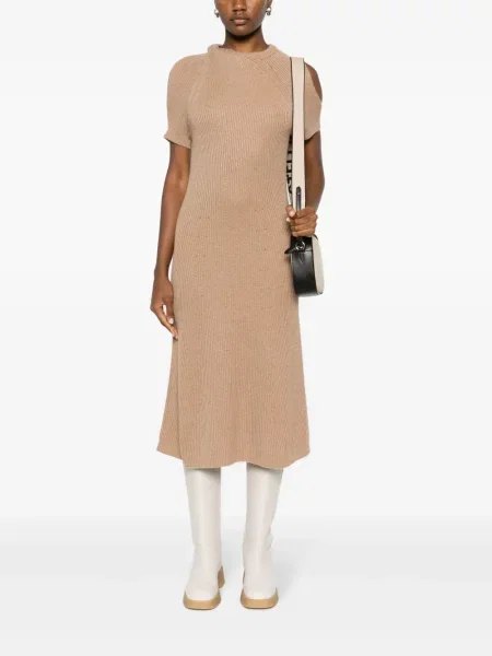 Megzta kostiumas midi suknelė Stella Mccartney iki kelių ruda