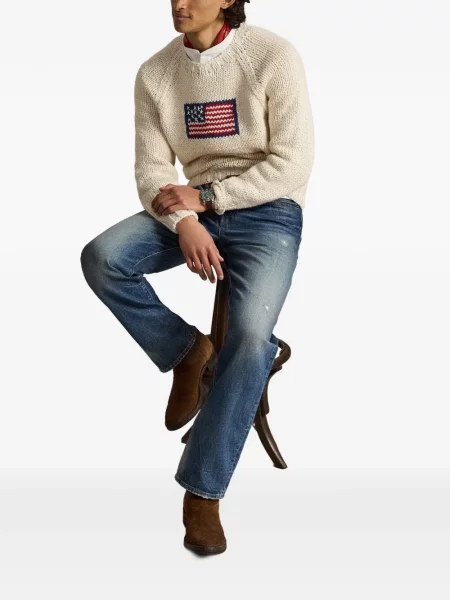 Tricou polo Polo Ralph Lauren cu autograf în carouri de in albastru